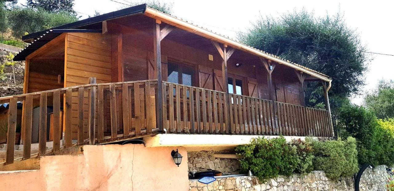 Le Chalet De La Pierreraie Cote D'Azur Piscine Terrasse Et Vue Mer Drap Esterno foto