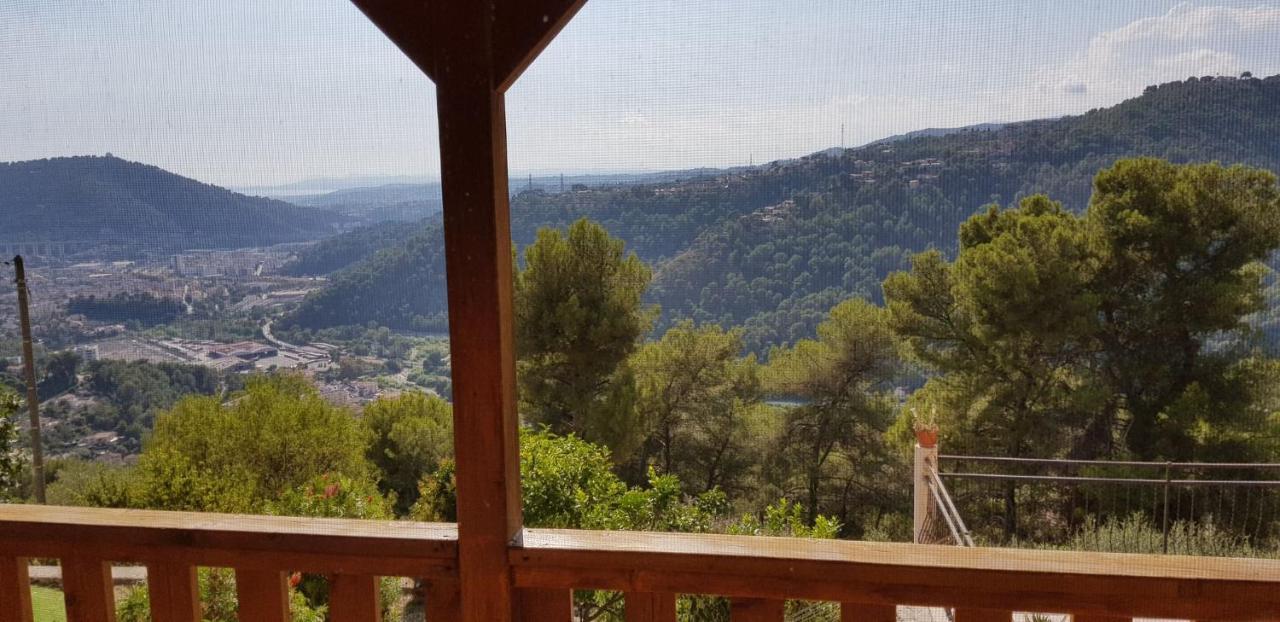 Le Chalet De La Pierreraie Cote D'Azur Piscine Terrasse Et Vue Mer Drap Esterno foto