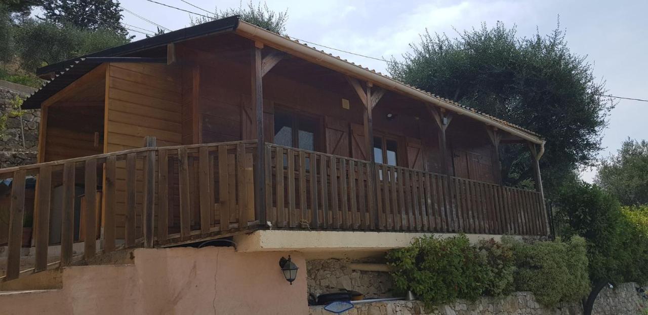 Le Chalet De La Pierreraie Cote D'Azur Piscine Terrasse Et Vue Mer Drap Esterno foto