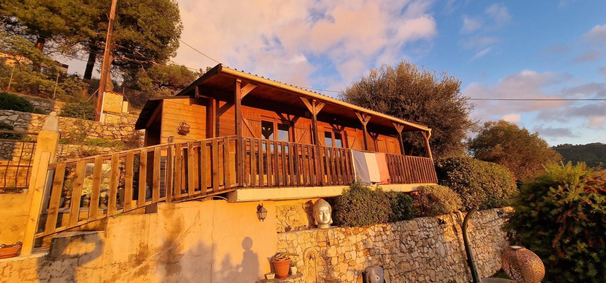 Le Chalet De La Pierreraie Cote D'Azur Piscine Terrasse Et Vue Mer Drap Esterno foto